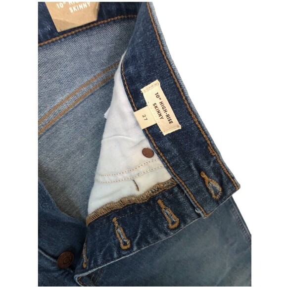 Madewell 10" High Rise Skinny Jeans Women’s 27/4 Blue Stretch Medium Wash Denim - Picture 9 of 13